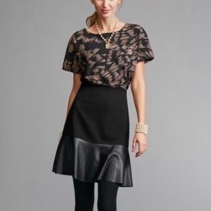 CABi Faux Leather Flip Skirt Medium